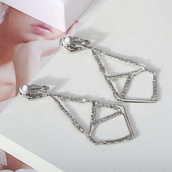 Alexis Bittar Miss Havisham Mosaic Crystal Geometric Earrings - SILVER CLIP-ON - Picture 8 of 9